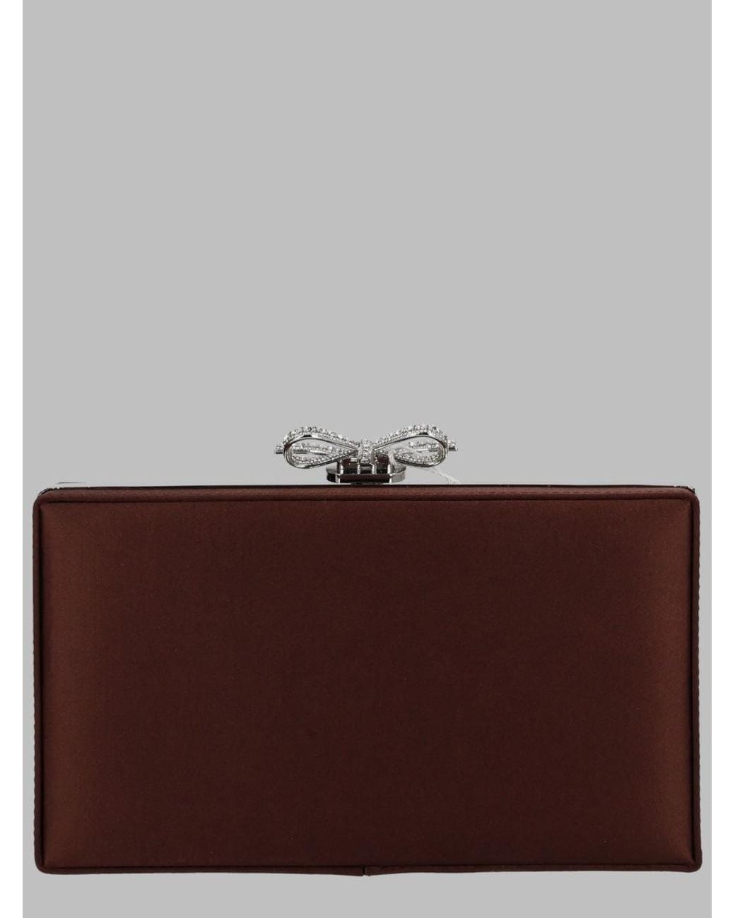 Self-Portrait Brown Mini Clutch Bag