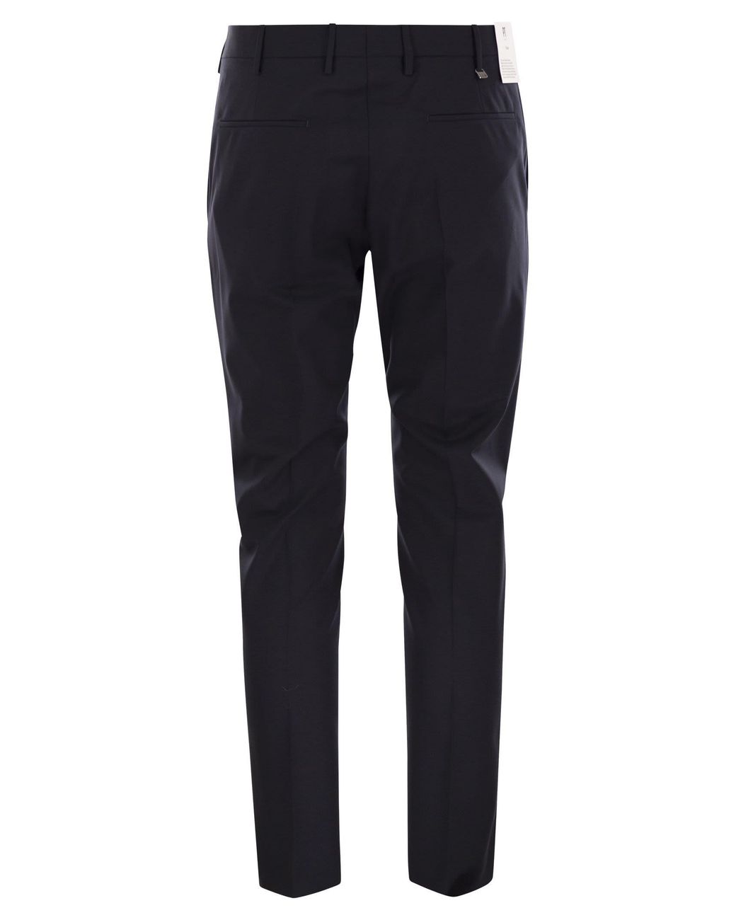 PT Torino Blue Dieci Stretch Virgin Wool Trousers for men