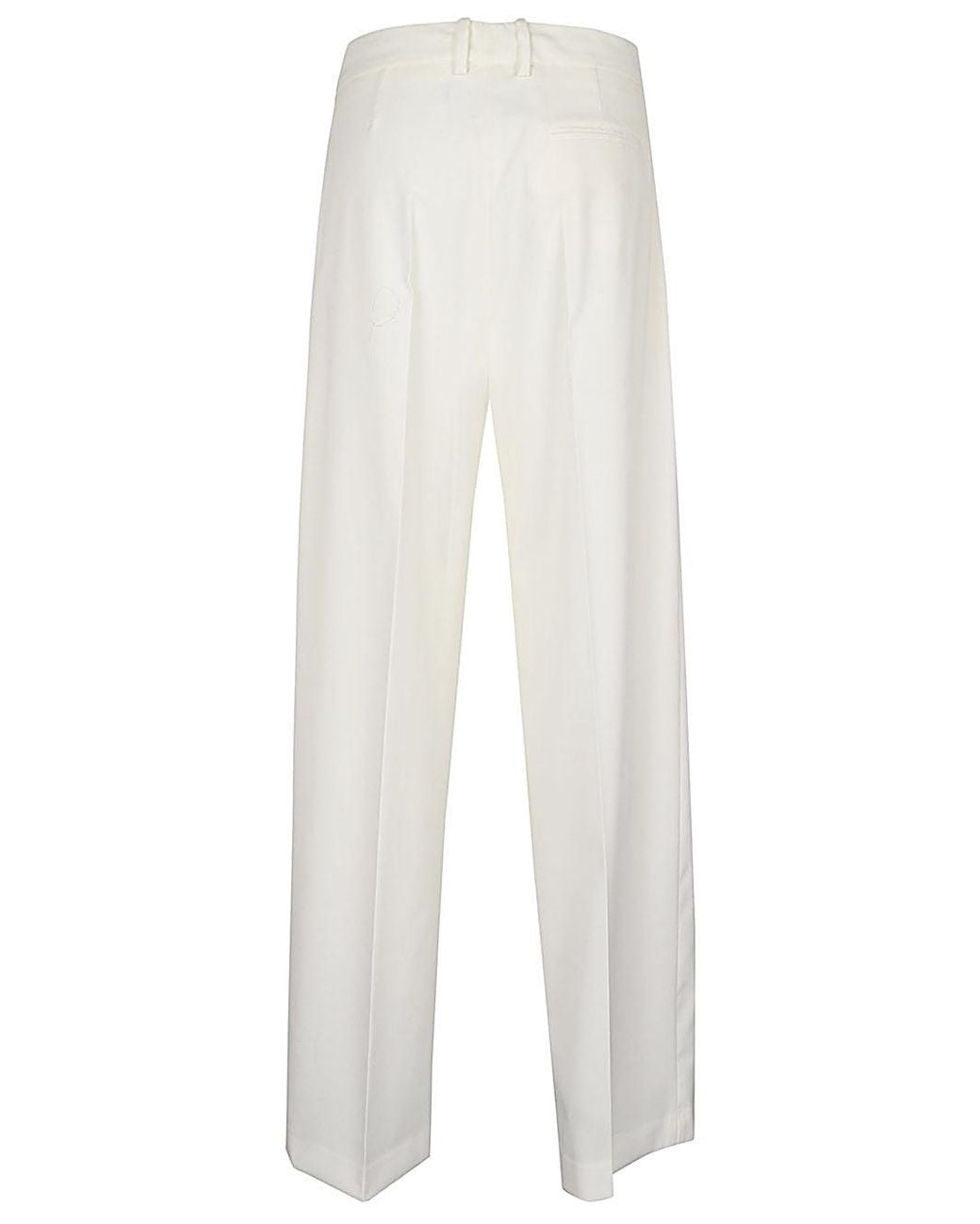 Erika Cavallini Semi Couture White Wool Twill Cristel Jacket for men