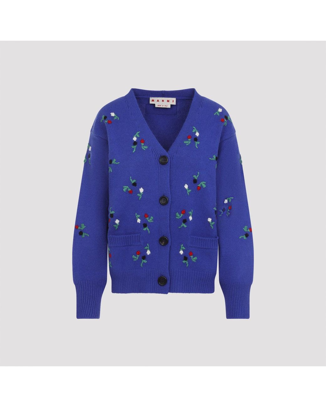 Marni Bluette Embroidered Floral Cardigan