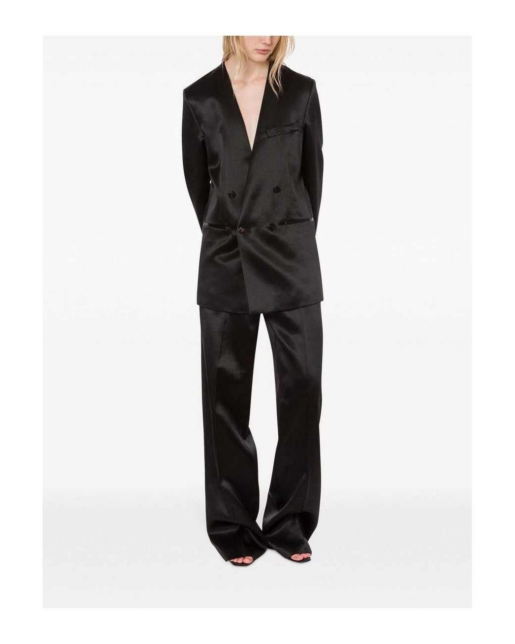 Philosophy Di Lorenzo Serafini Black Double Breasted Blazer