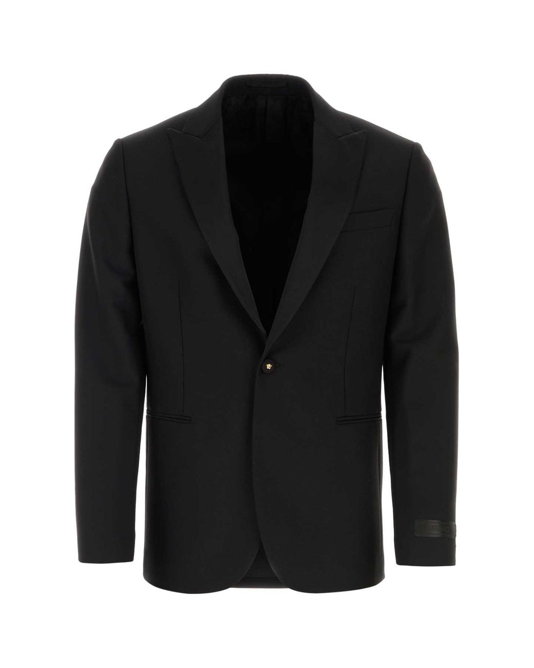 Versace Black Wool Blend Blazer for men
