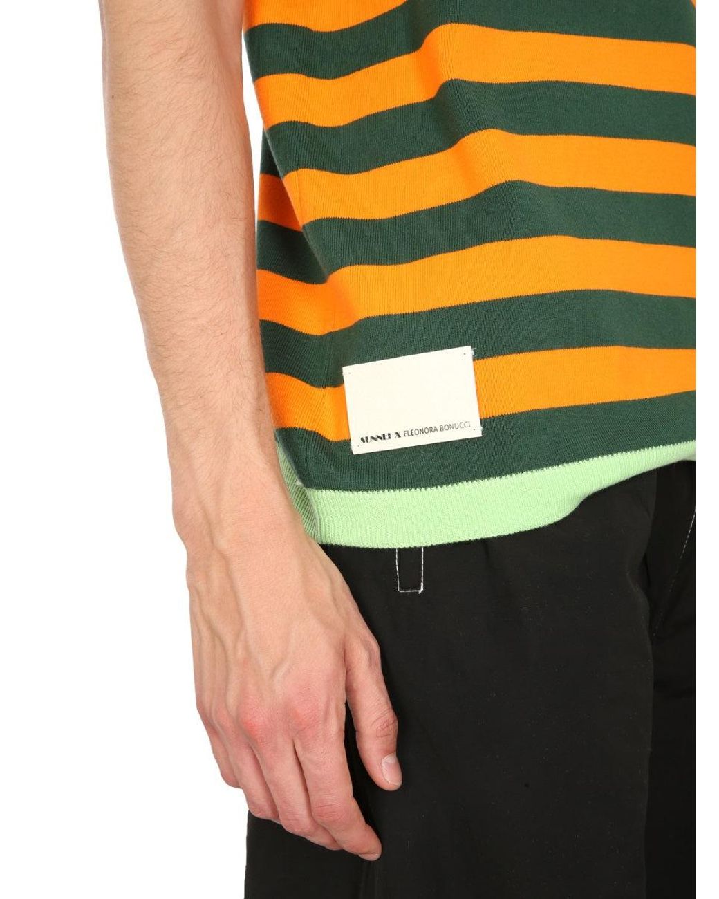 SUNNEI X ELEONORA BONUCCI Yellow Knitted Polo for men
