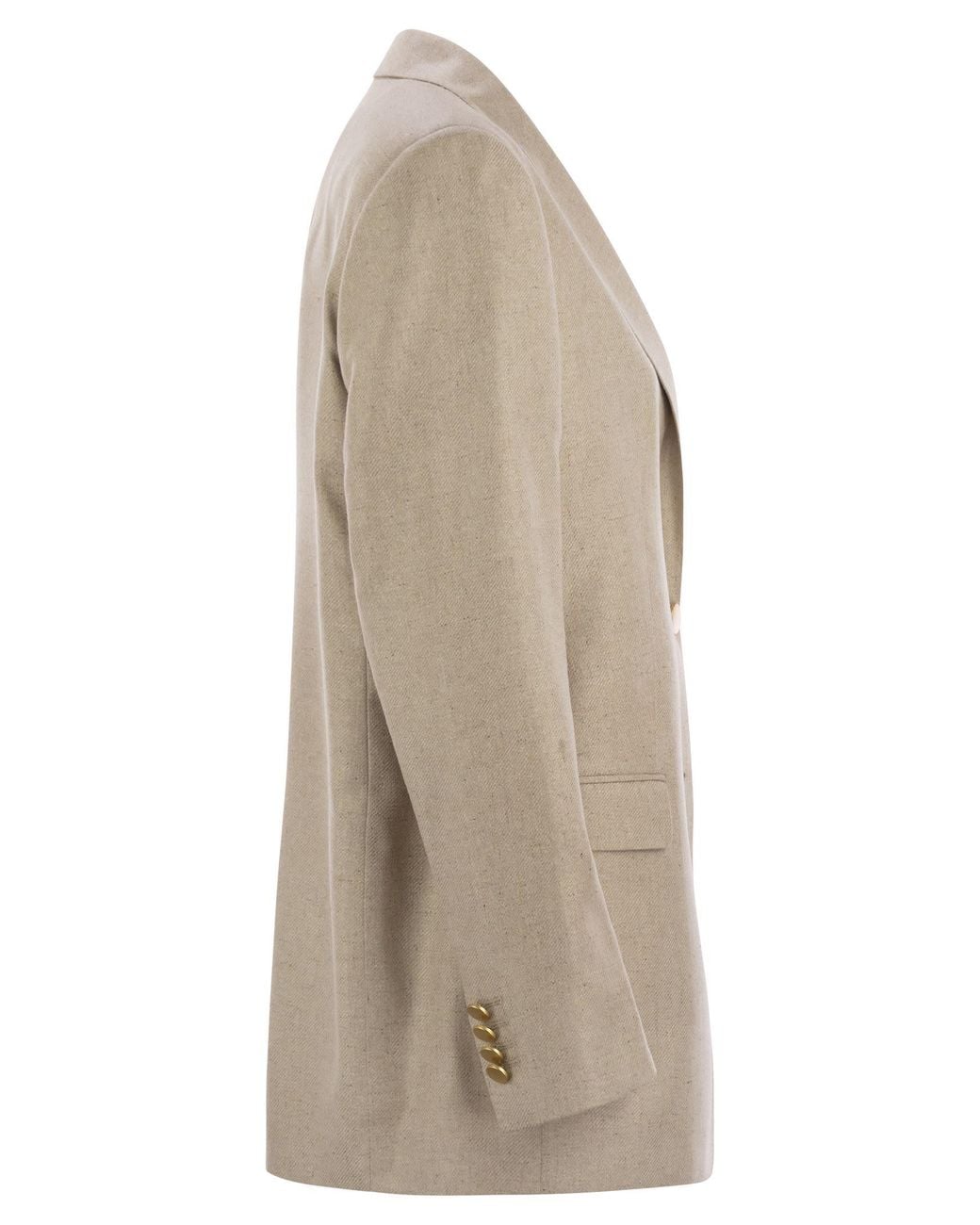 Tagliatore Natural Two-Button Silk Jacket