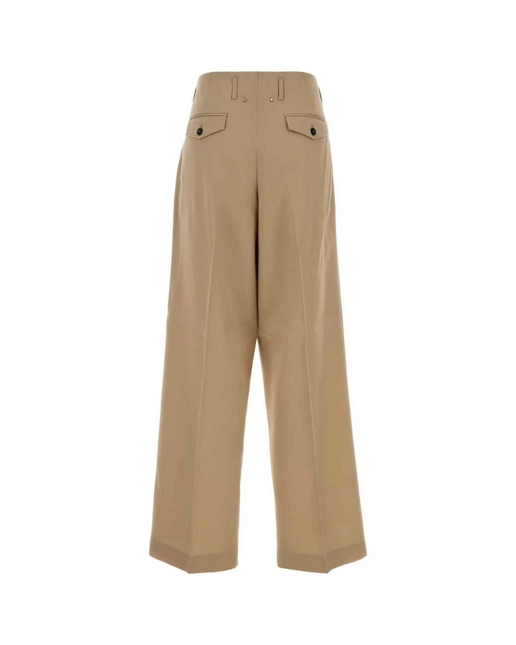 Golden Goose Deluxe Brand Natural Deluxe Brand Wool Wide-Leg Flavia Pant