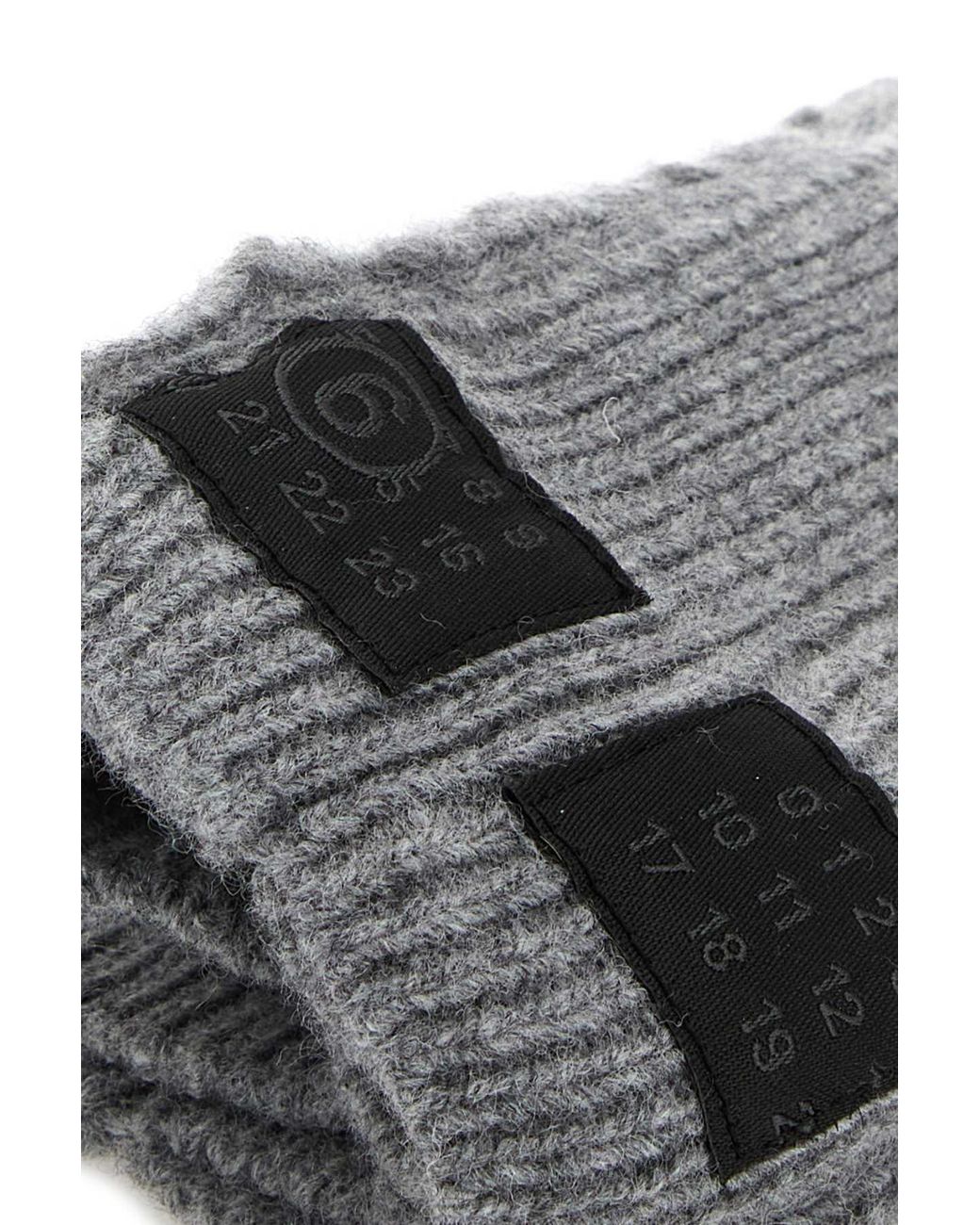 MM6 by Maison Margiela Gray Wool Blend Gloves