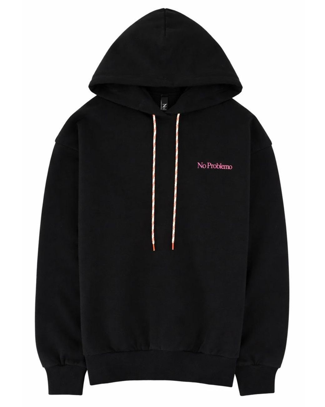 No Problemo Black Felpa Con Logo E Stampa