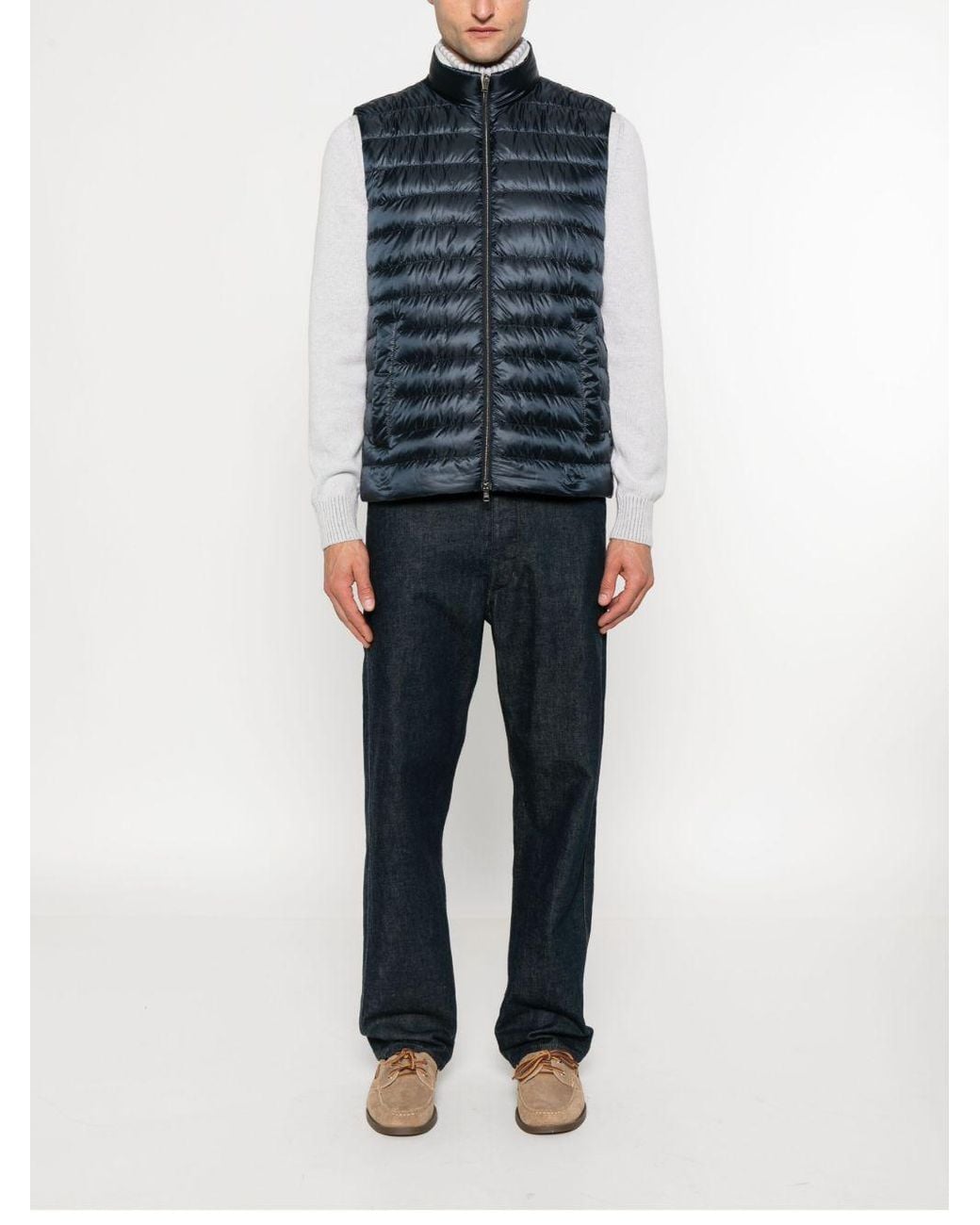 Herno Bodywarmer Met Rits in het Blue voor heren