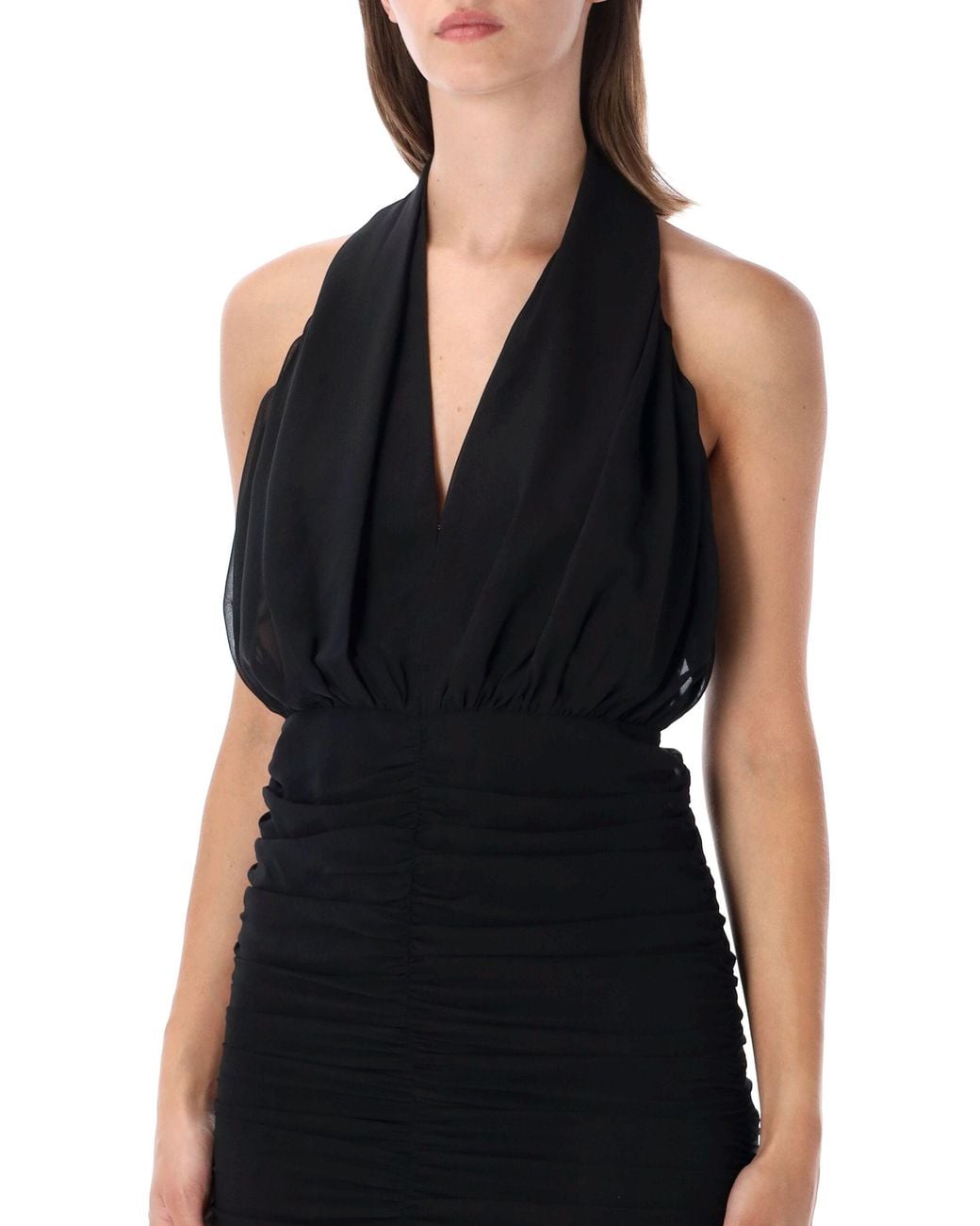 ROTATE BIRGER CHRISTENSEN Black Halter Mini Dress