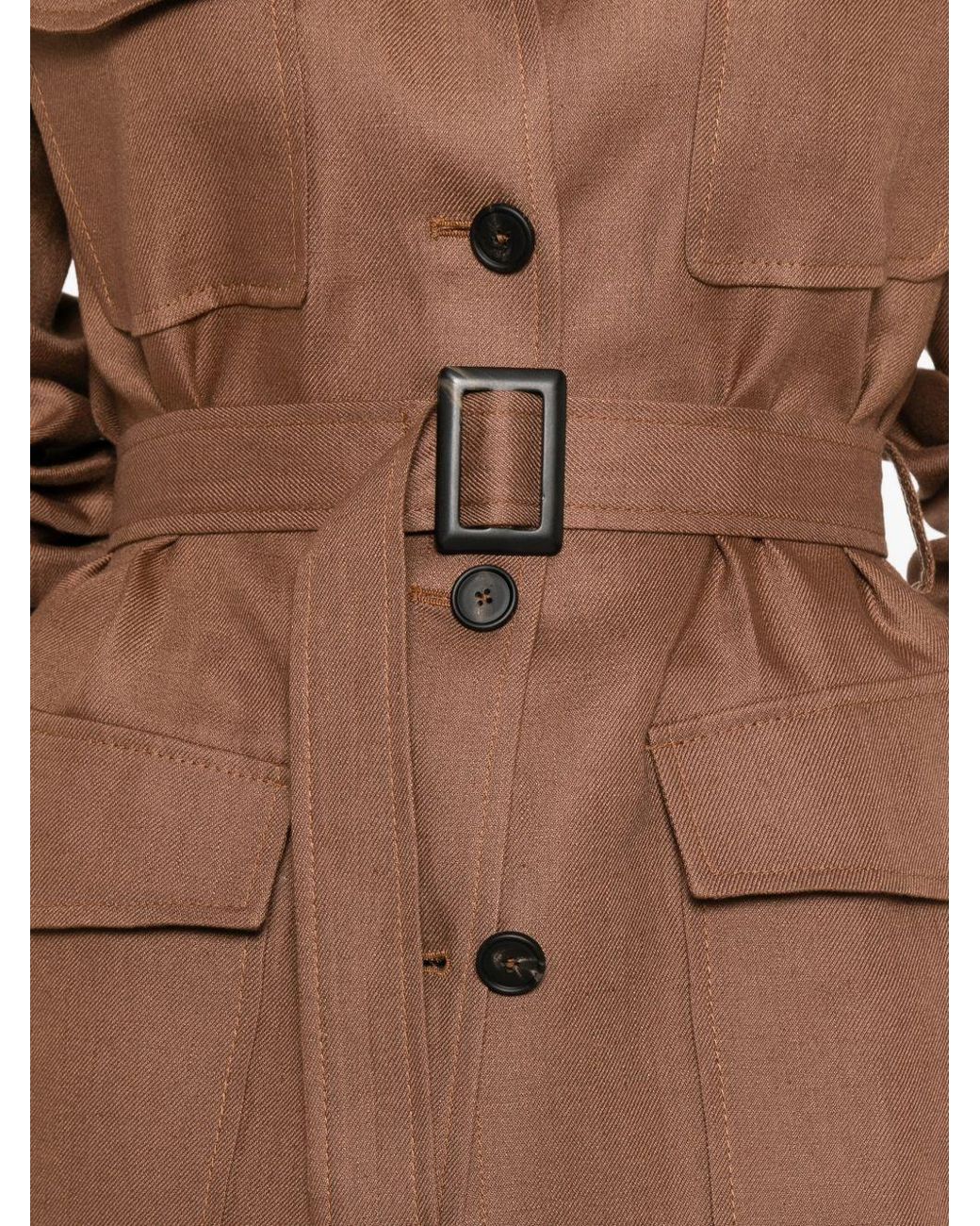 Tagliatore Brown Linen Jacket