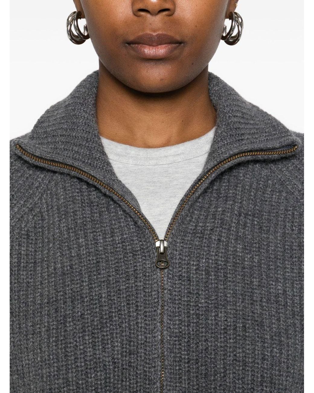 Lisa Yang Gray Sadie Cashmere Cardigan
