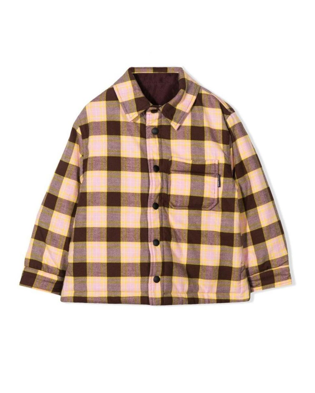 Palm Angels Natural Check Padded Reversible Shirt