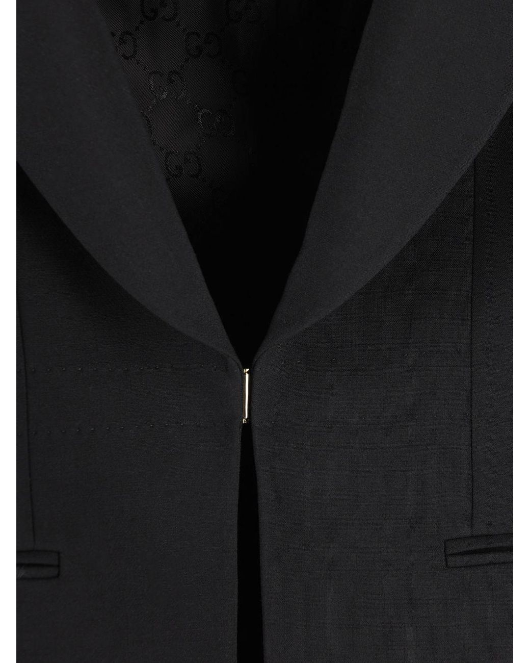 Gucci Black Technical Stretch Blazer