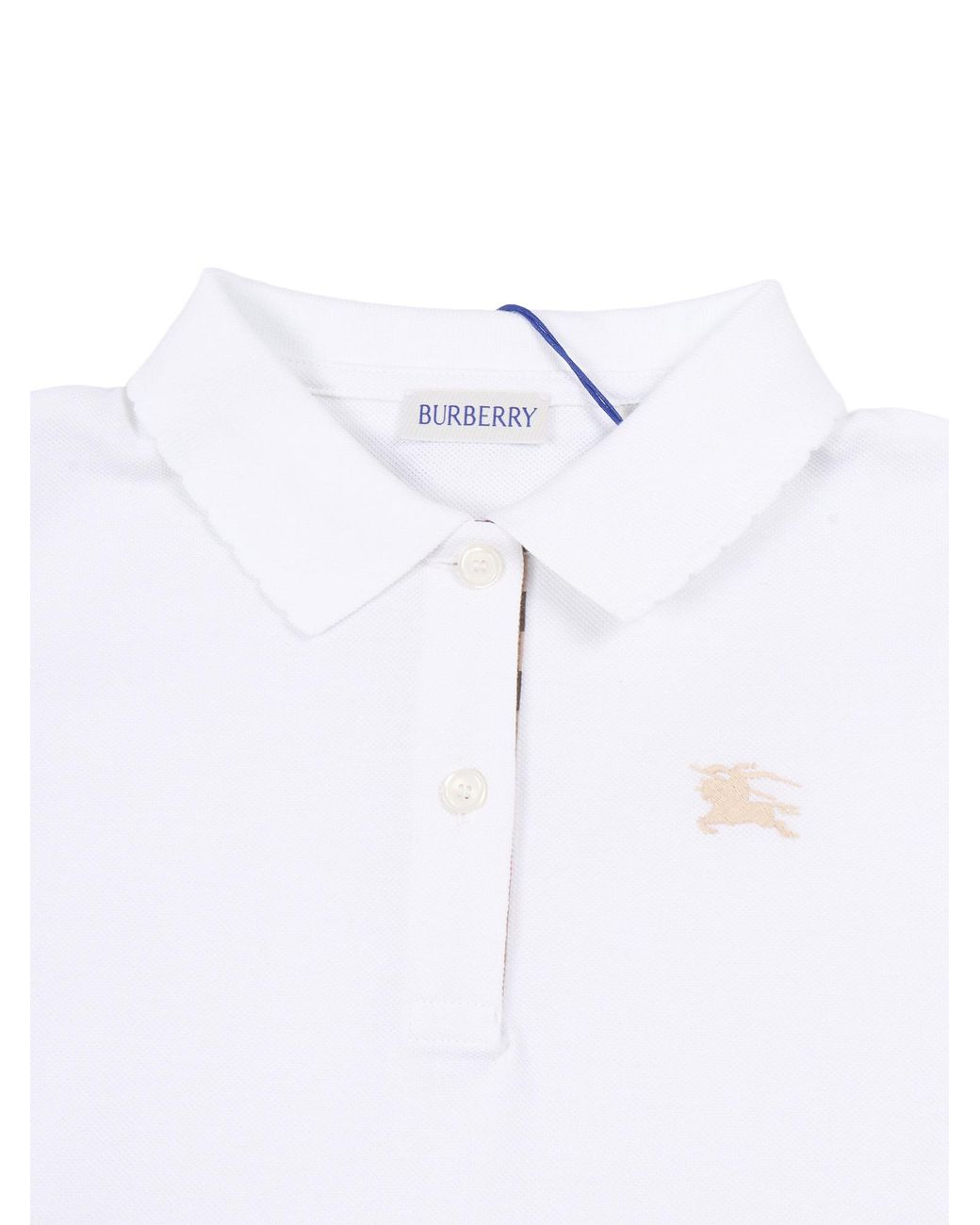 Burberry White Kid Girl Polo Shirts