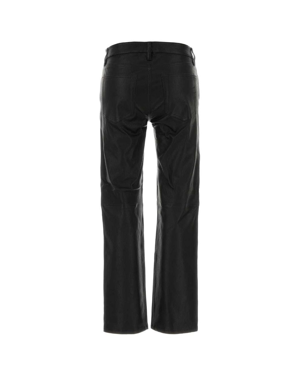 FRAME Black Leather Cigarette Pants