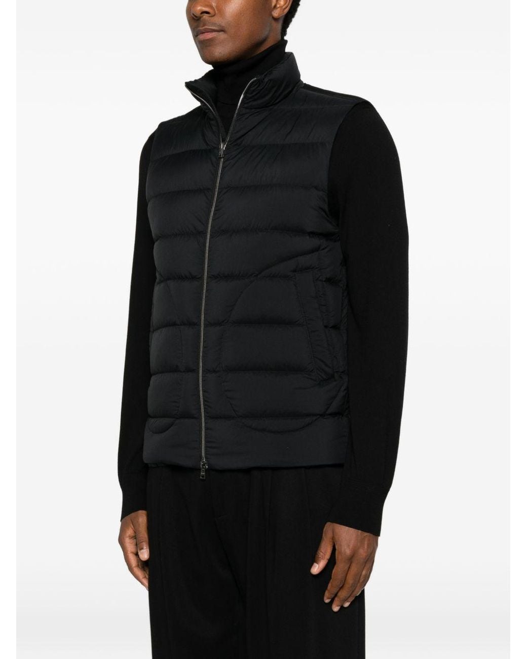 Herno Black Down Vest for men