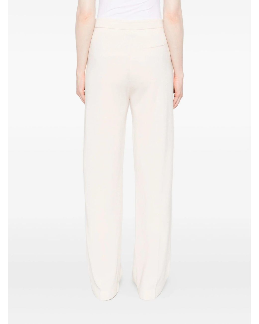 Forte_forte White Wool High Waist Pants
