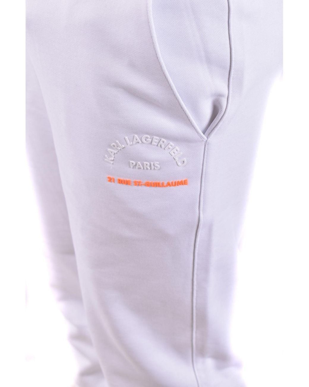 Karl Lagerfeld White Jump Sweats