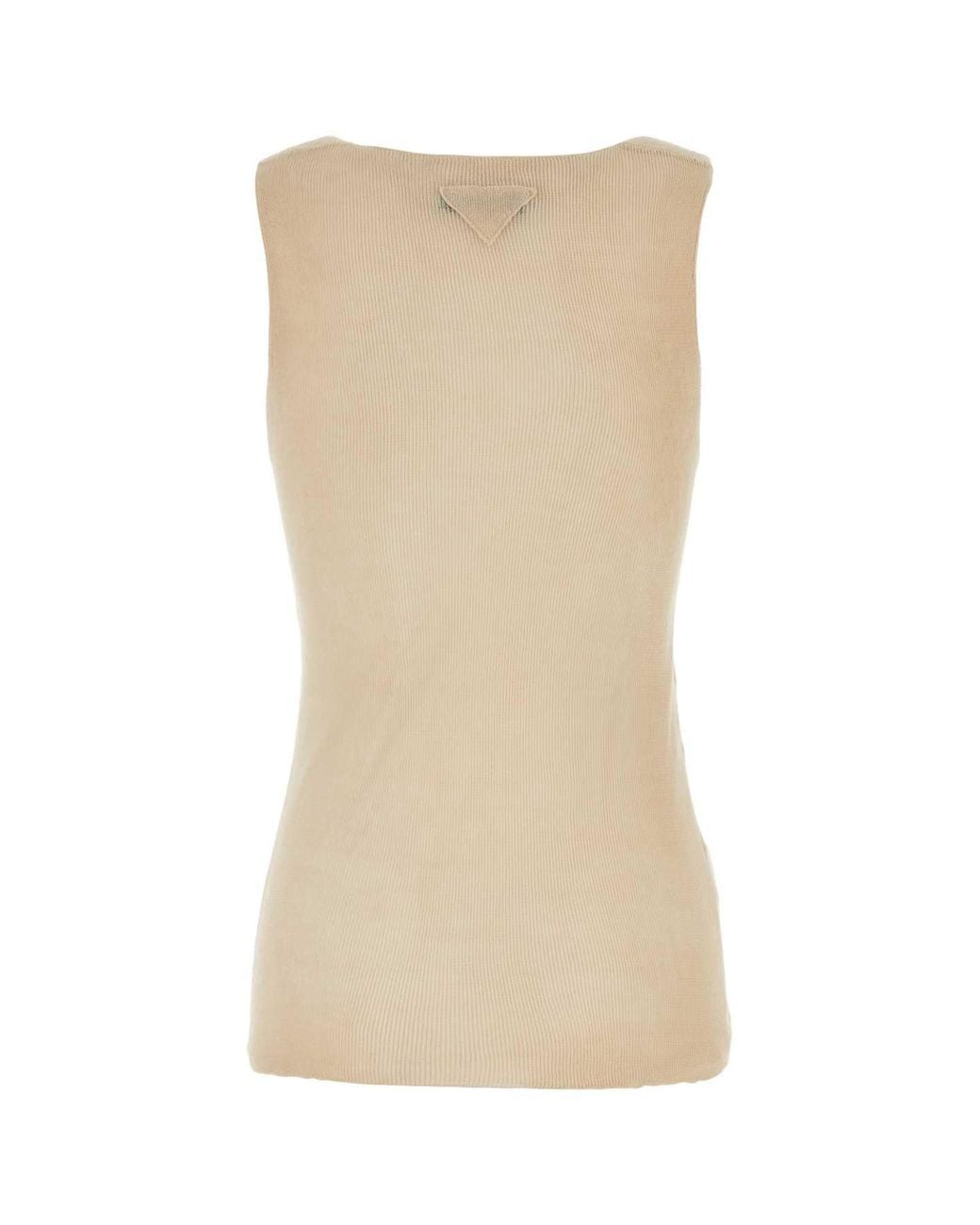 Prada Natural Sand Cotton Tank Top