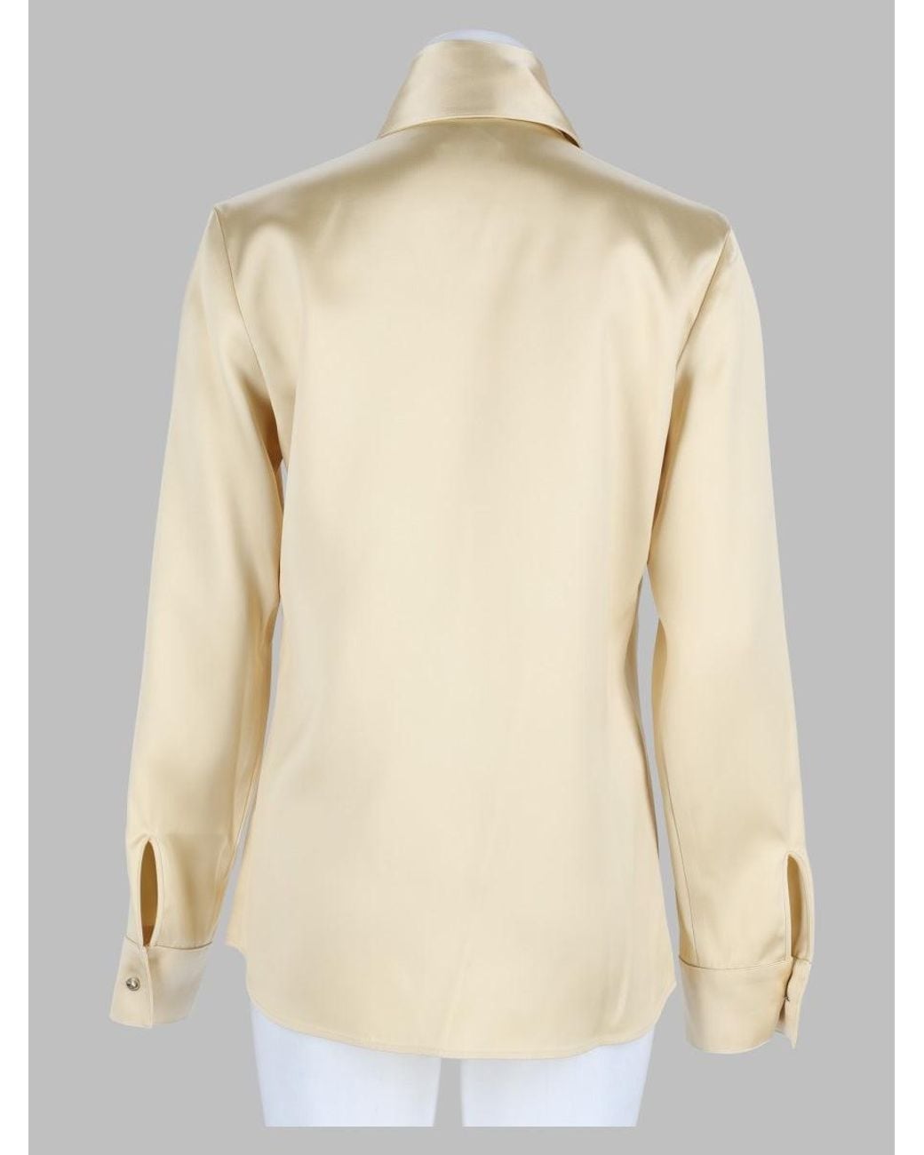Khaite Natural Crepe V-Neck Blouse