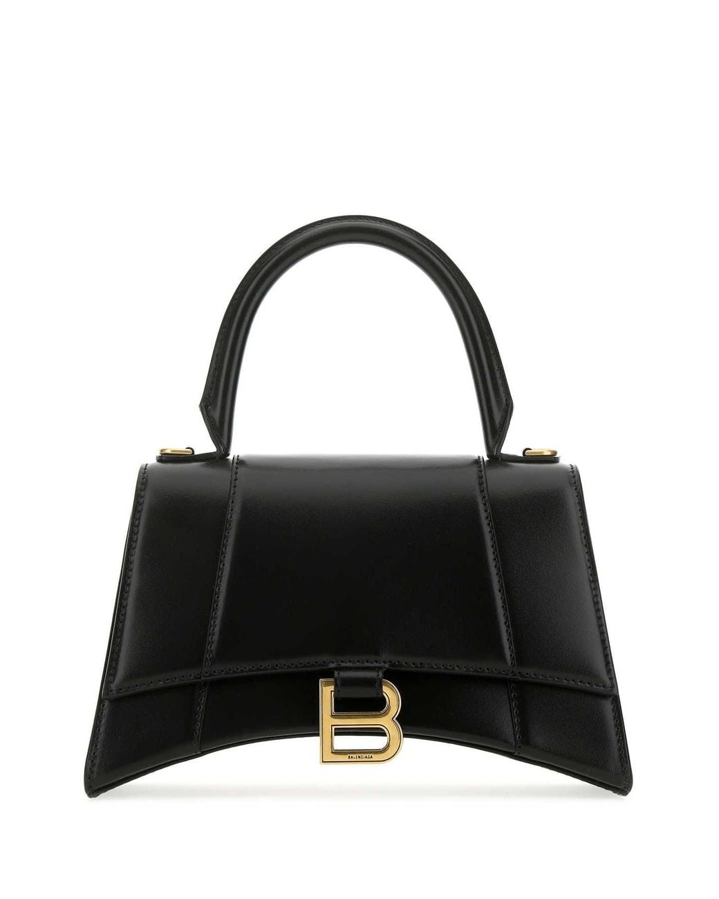 Balenciaga Black Leather Small Hourglass Handbag