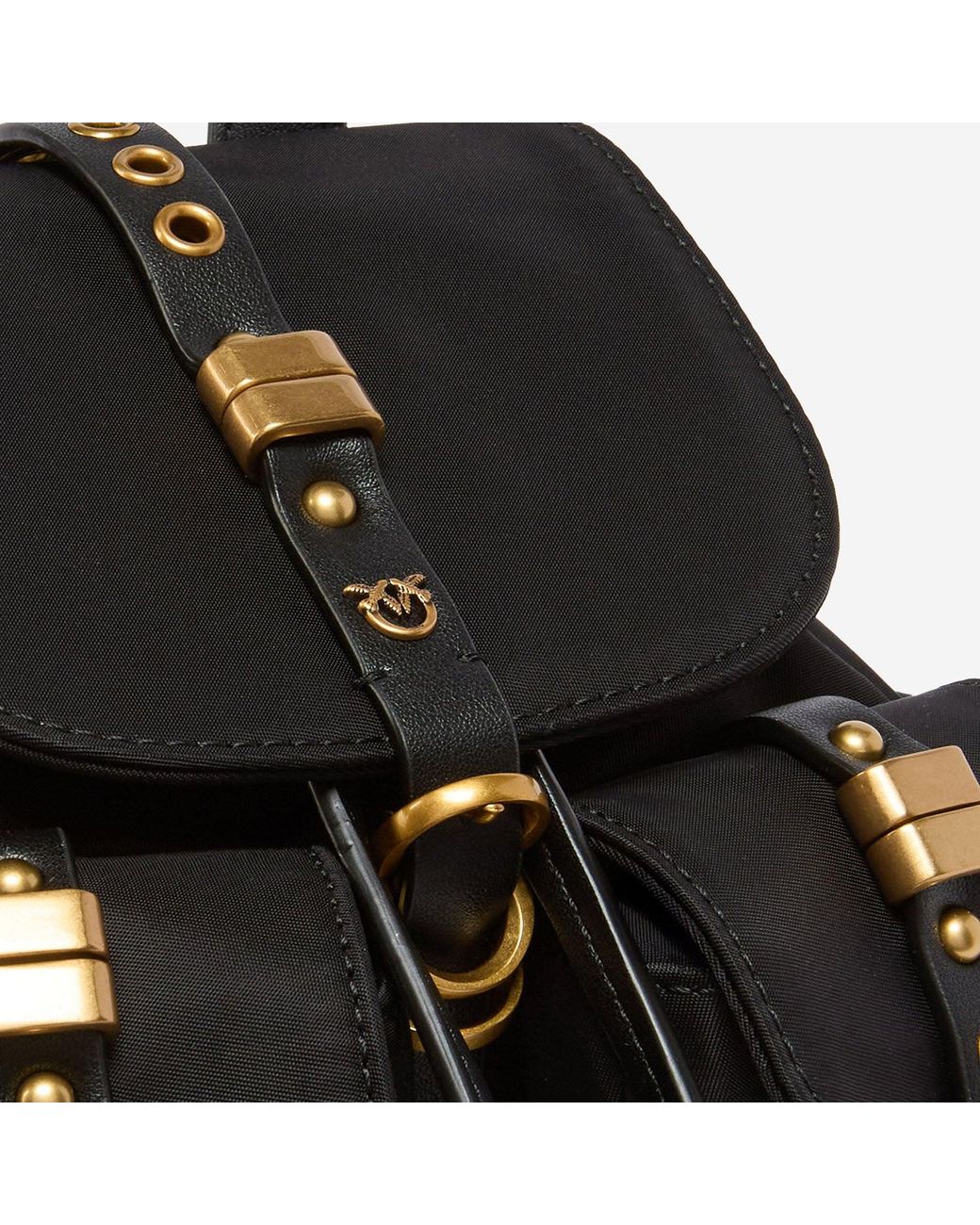 Pinko Black Nylon Backpack