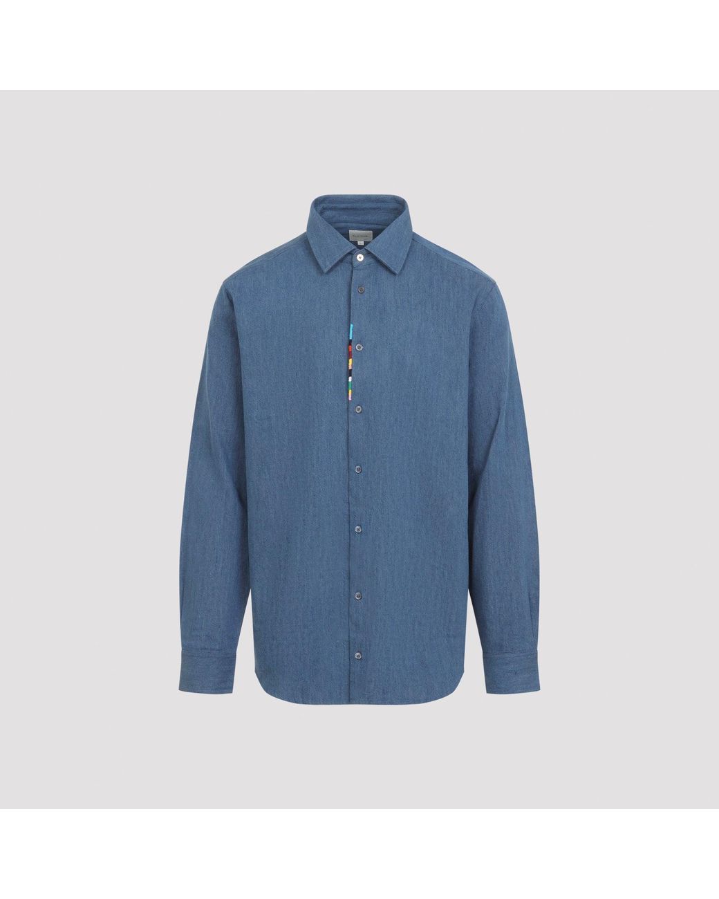 Paul Smith Blue Light Base Regular Fit Shirt for men