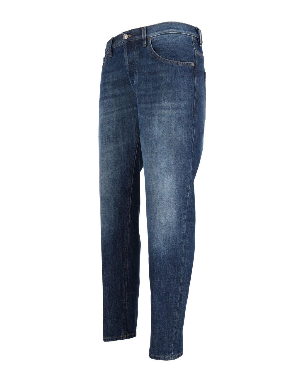 Dondup Blue Medium Denim Jeans With Classic Five-Pocket Design