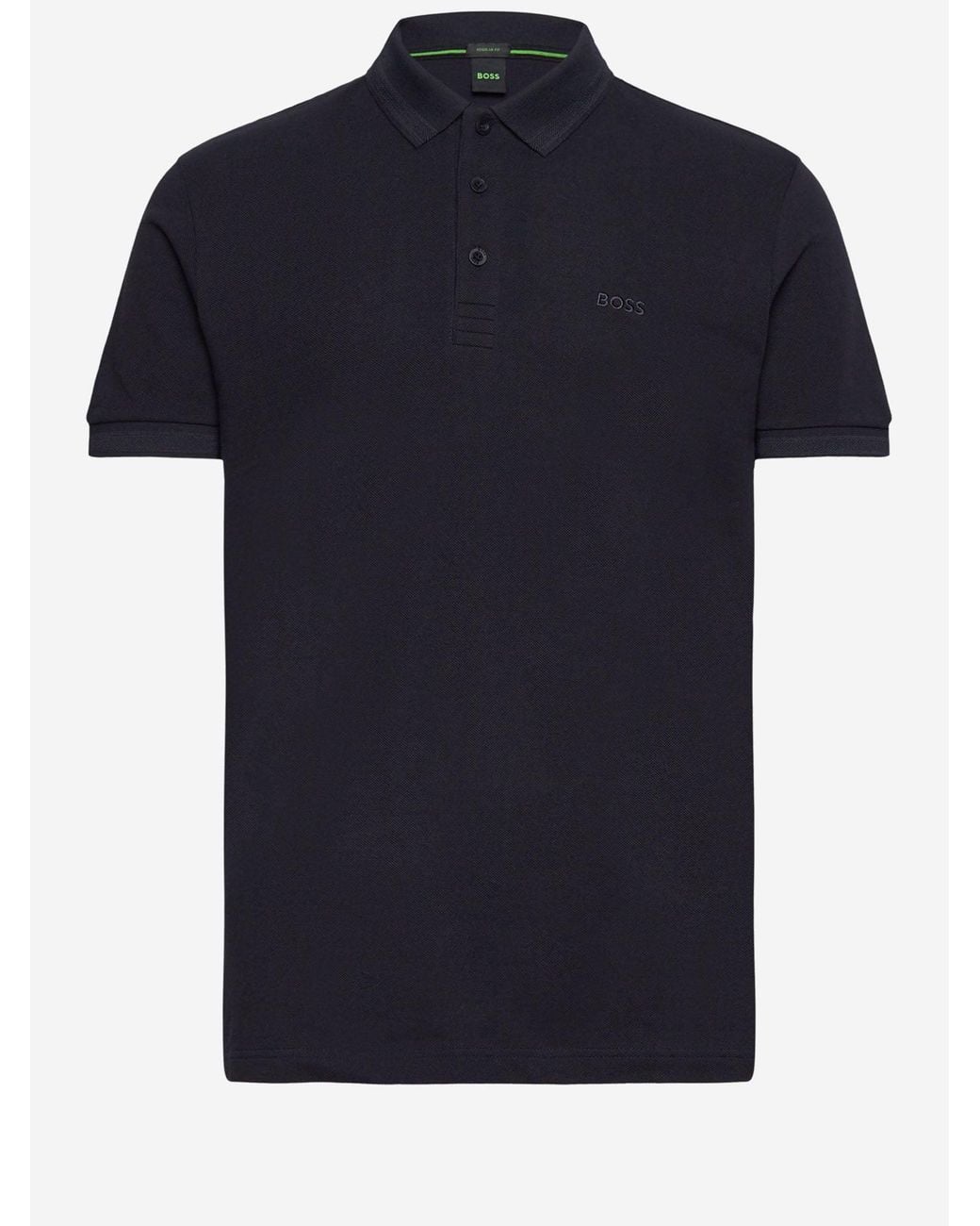 Boss Blue Cotton Piqué Polo Shirt With Logo for men