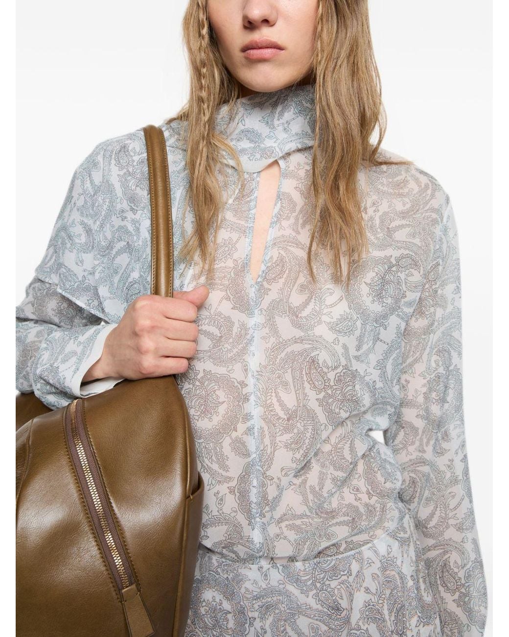 Acne Blouse Met Paisley-Print in het Blue
