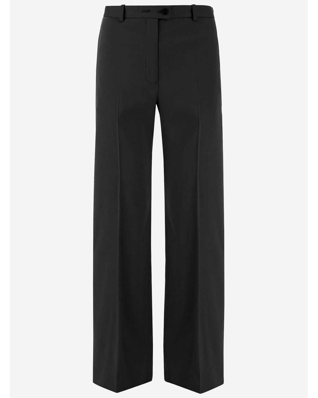 Jil Sander Black Stretch Wool Pants