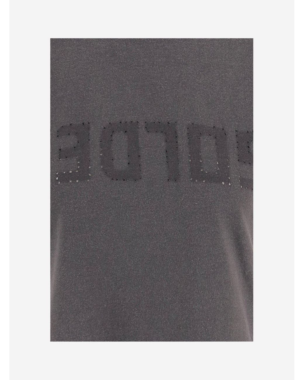 Golden Goose Deluxe Brand Gray Cotton Logo T-Shirt T-Shirts & Jerseys