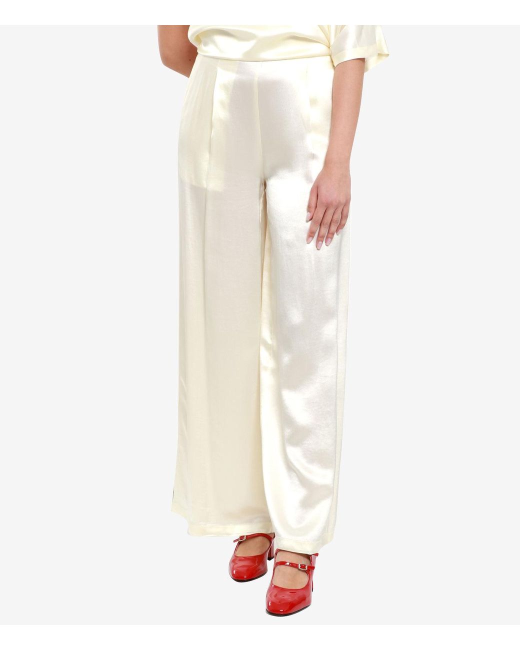 Erika Cavallini Semi Couture White Trousers