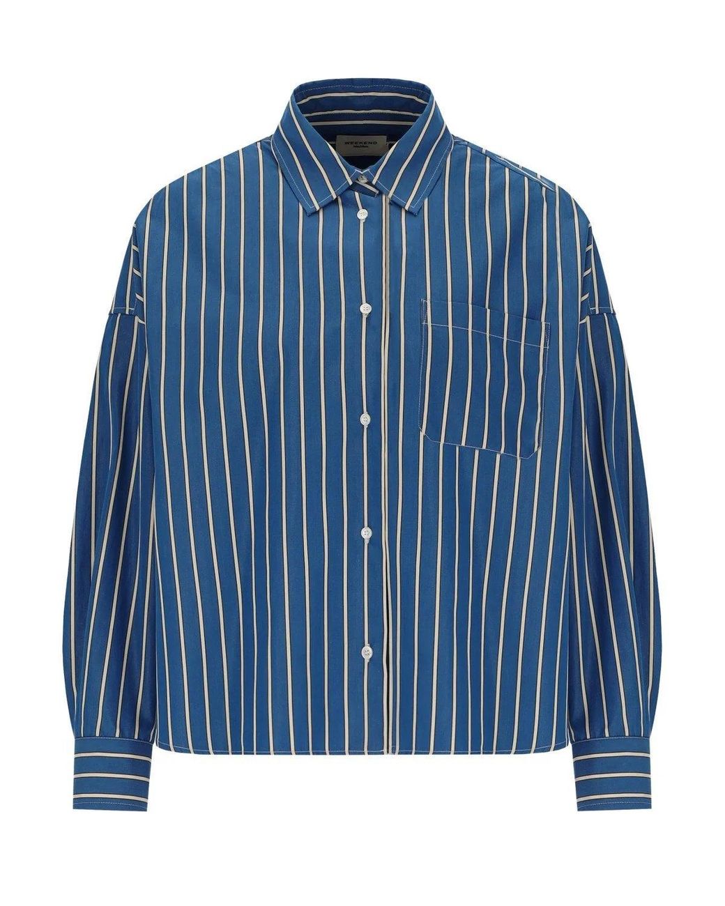 Weekend by Maxmara Blue Onore Striped Shirt