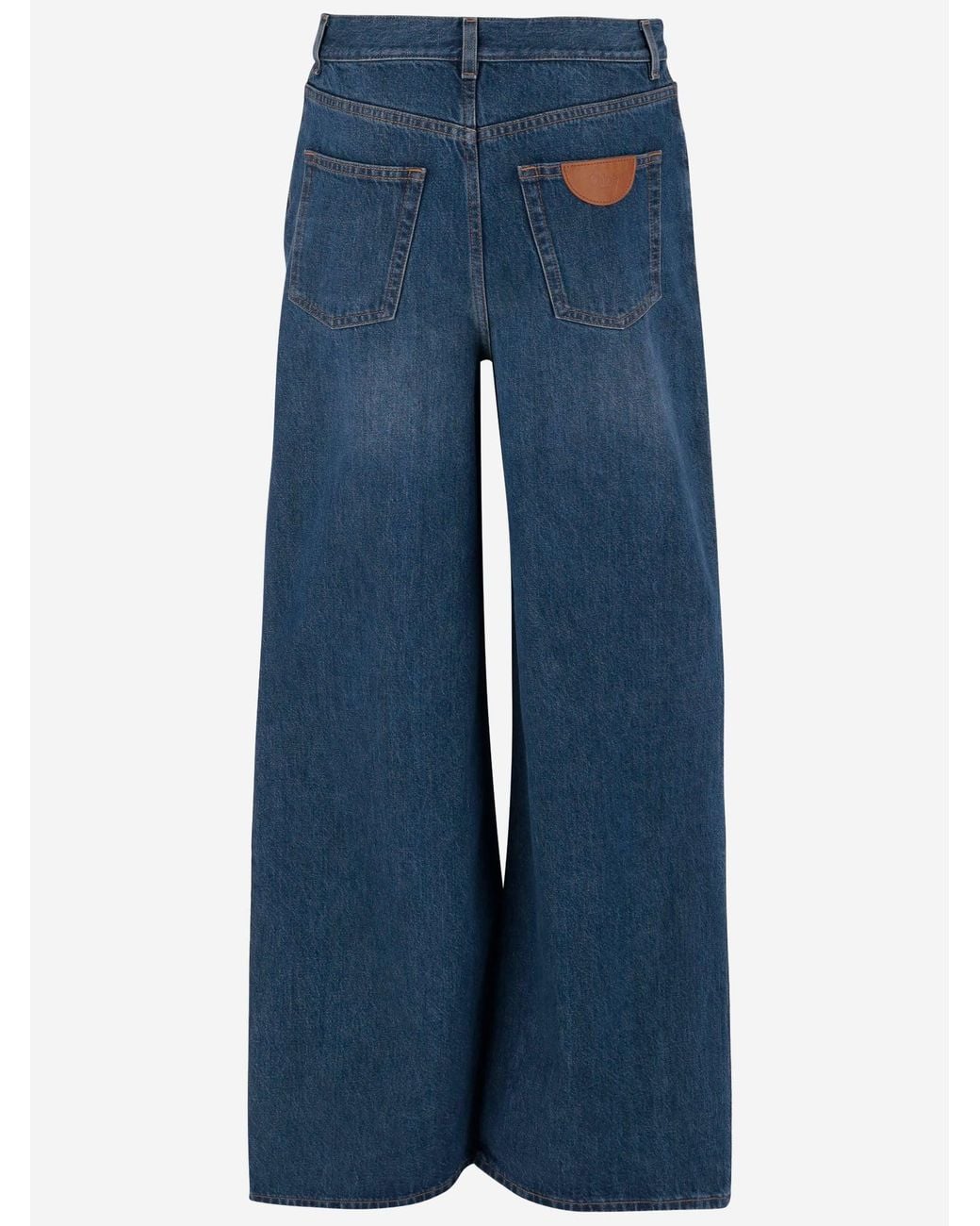 Chloé Blue Jeans Cotton Denim Wide Leg