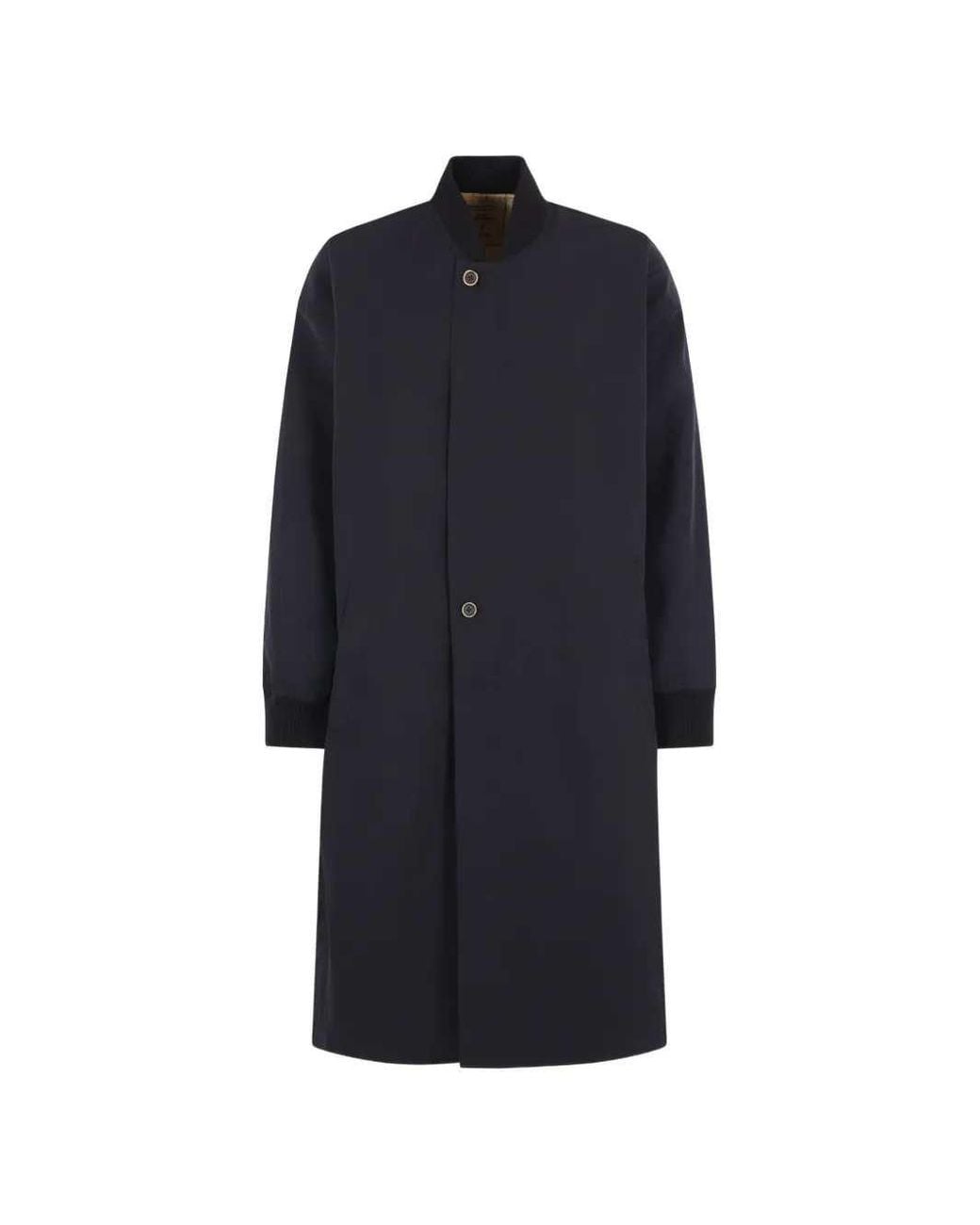 Uma Wang Blue Oversized Bomber Coat