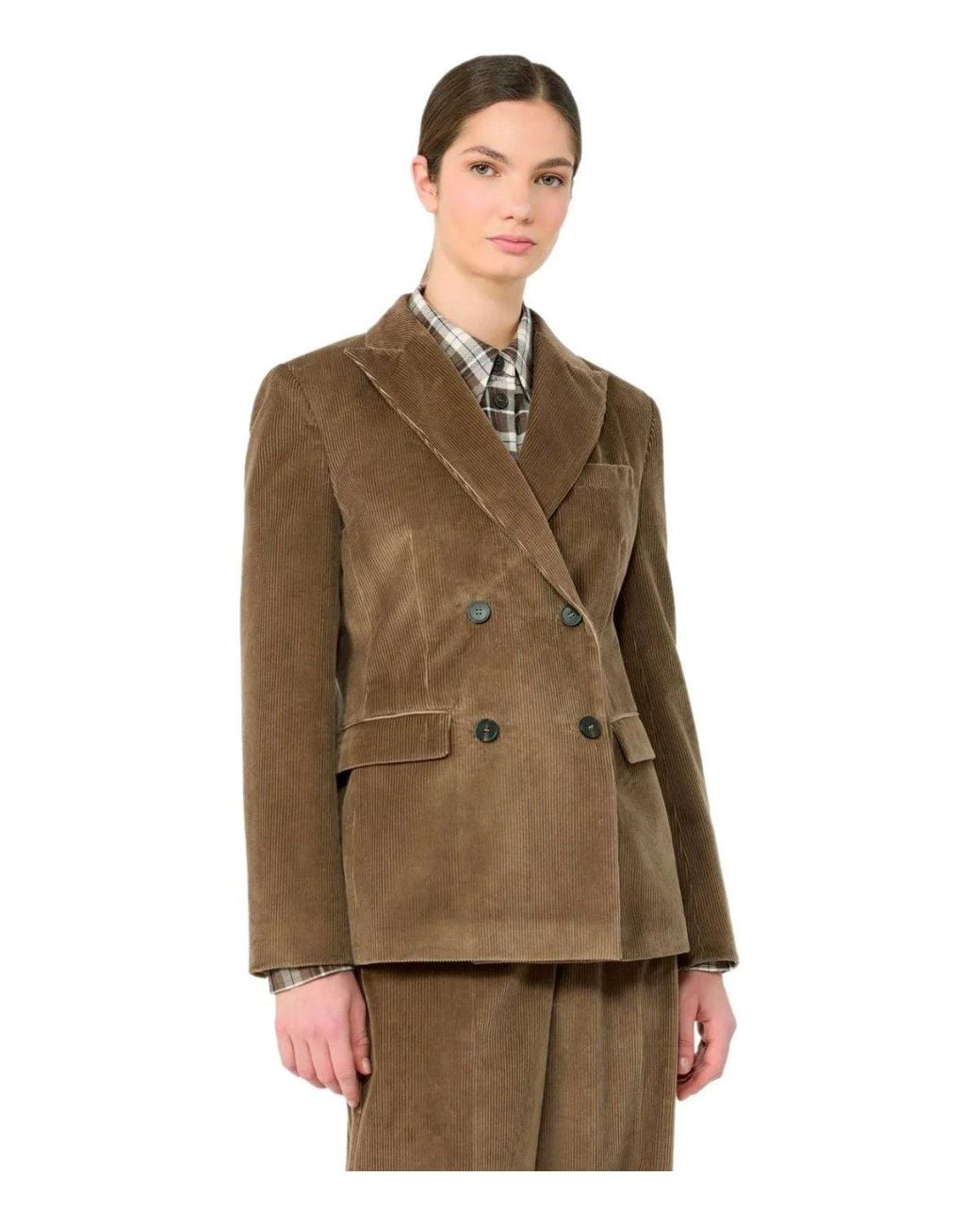 Weekend by Maxmara Green Katanga Double Breasted Blazer