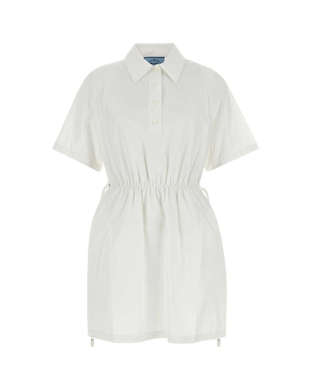 Prada White Poplin Shirt Dress Cotton