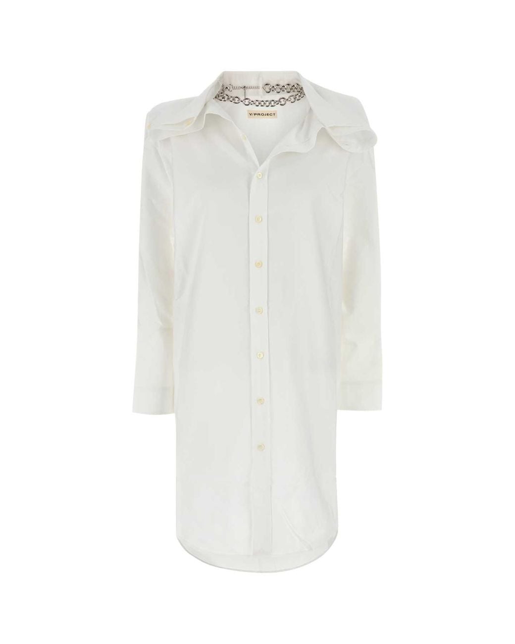 Y. Project White Oxford Shirt Dress