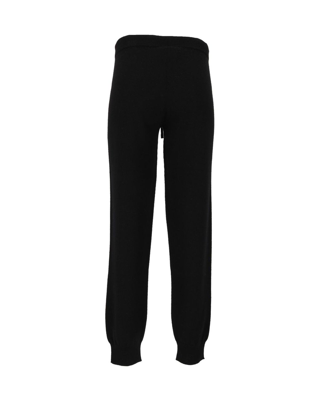 Kangra Cashmere Black Seamless Joggers Wi Th Drawstring