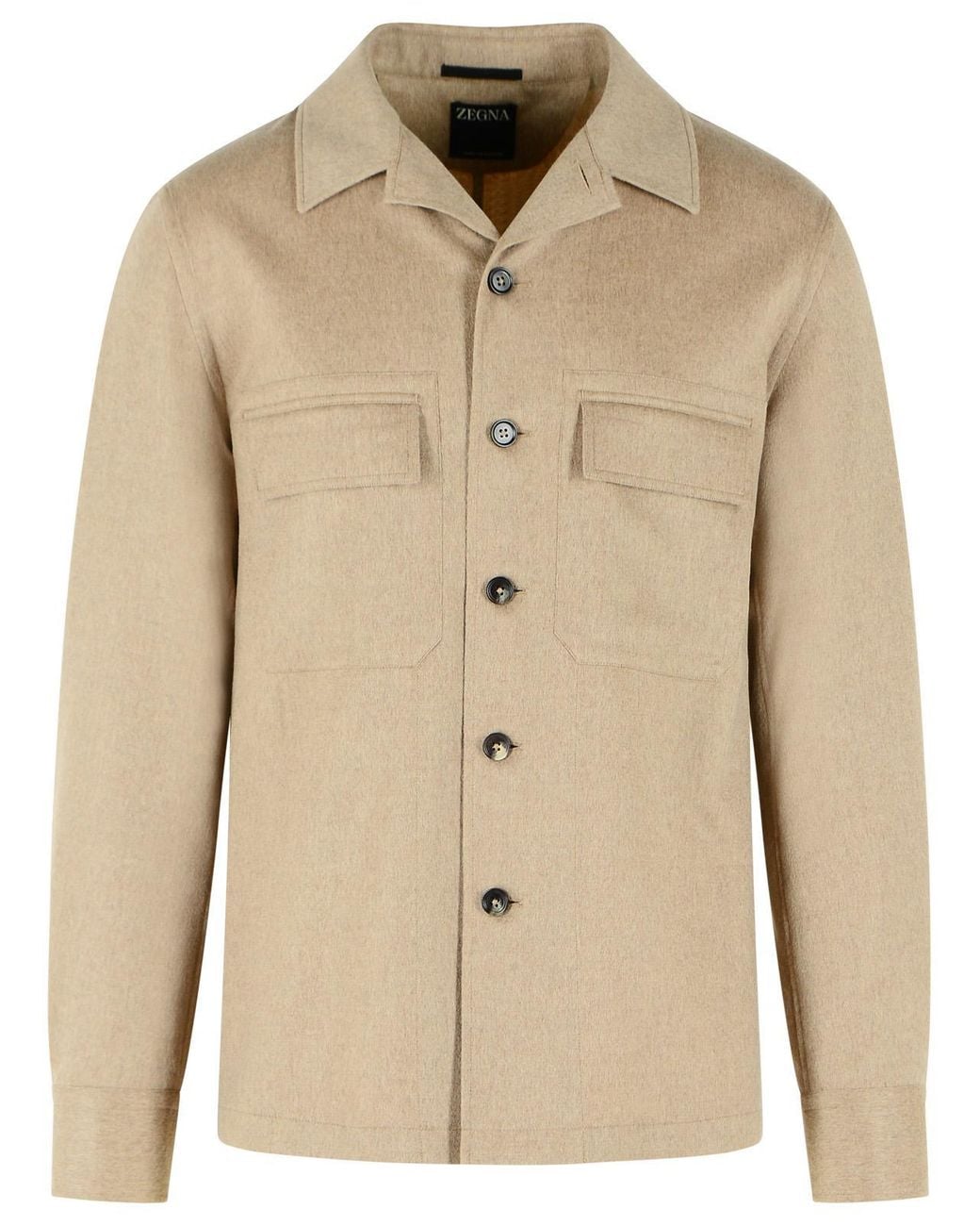 Zegna Natural Alba Cashmere Oasis Overshirt for men