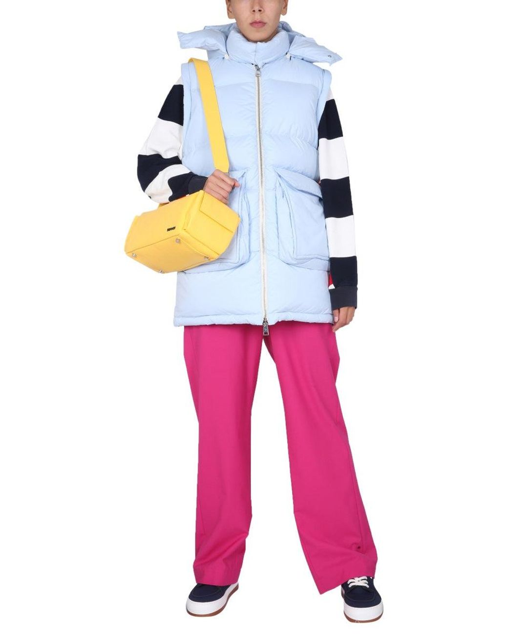 SUNNEI X ELEONORA BONUCCI Blue Puffy Nylon Blend Down Jacket