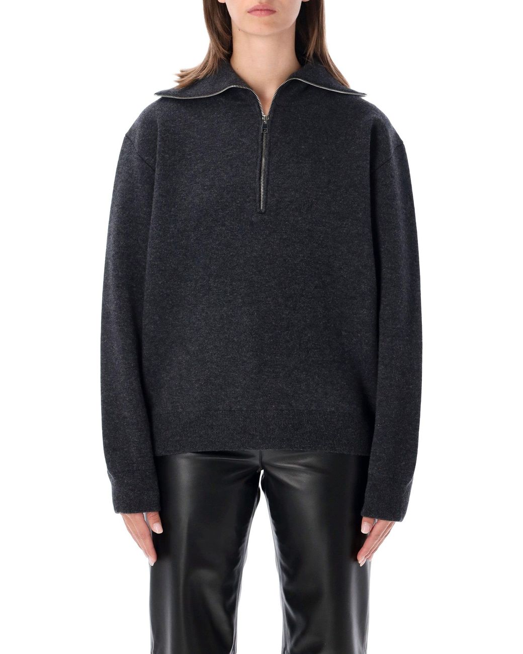 Rohe Blue Half-Zip Wool-Cashmere Sweater