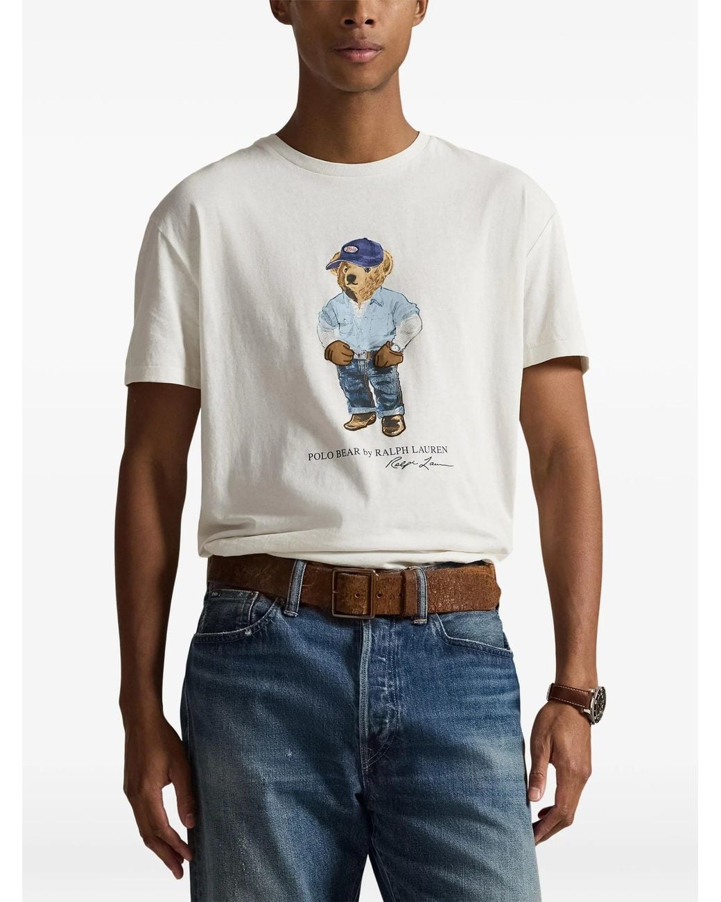 Polo Ralph Lauren White Polo Bear T-Shirt for men
