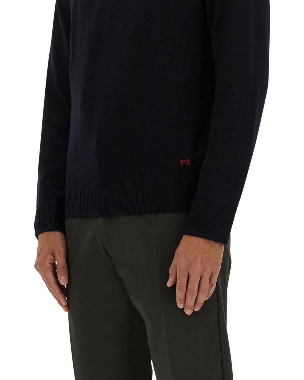 Paul Smith Black Shirt With Embroidered Logo