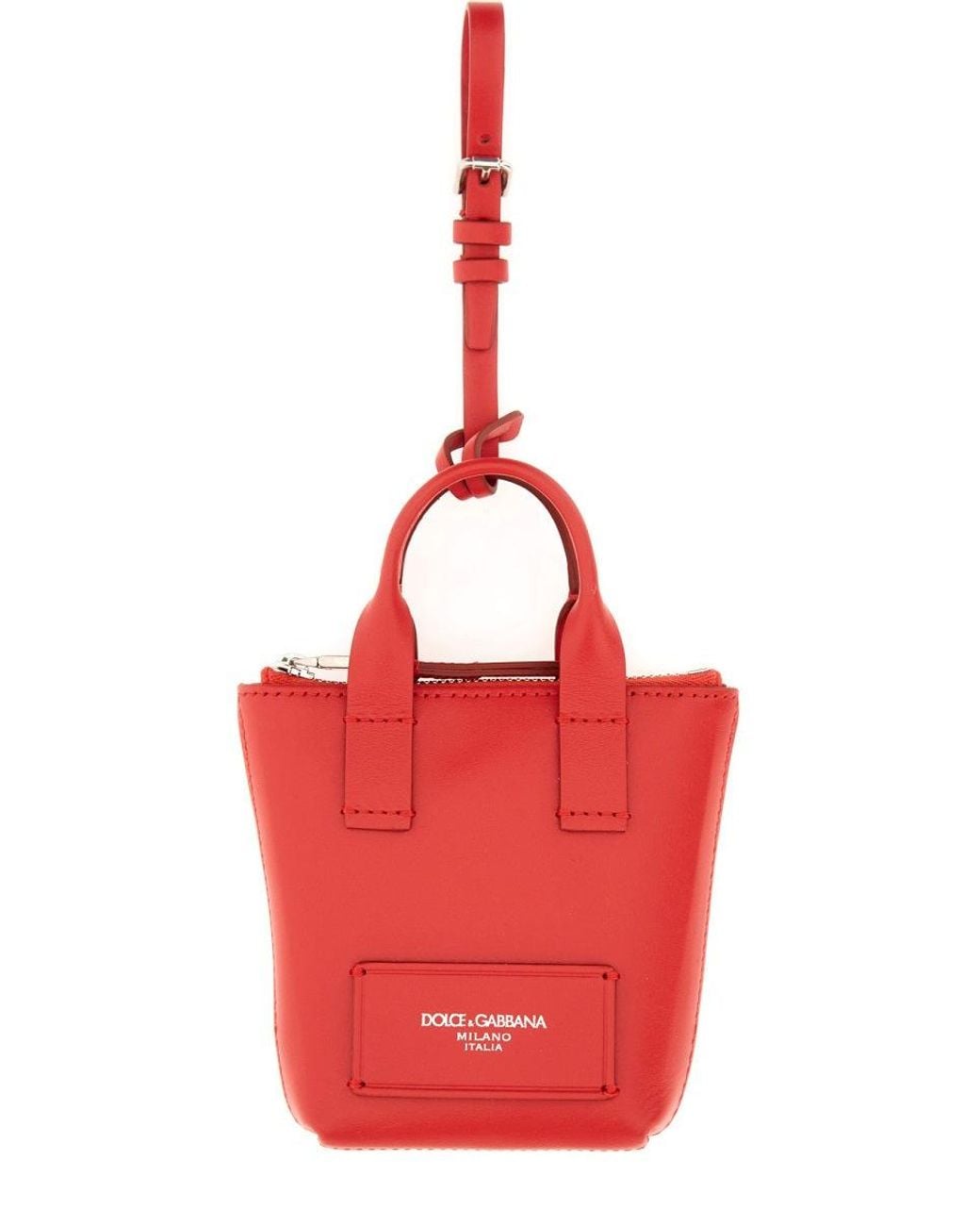 Dolce & Gabbana Red Leather "Minibag" Charm for men