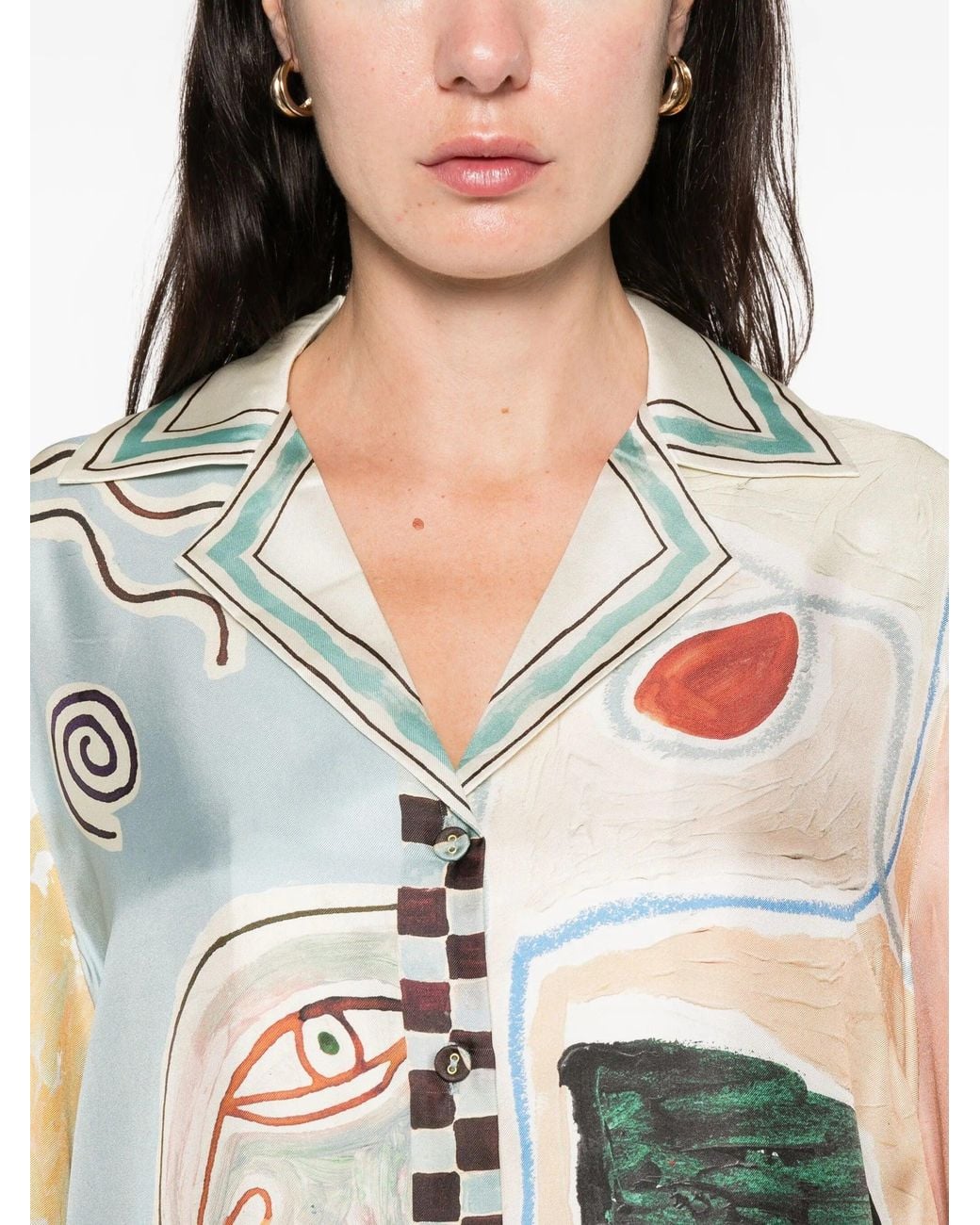 ALÉMAIS White Michelle Silk Shirt