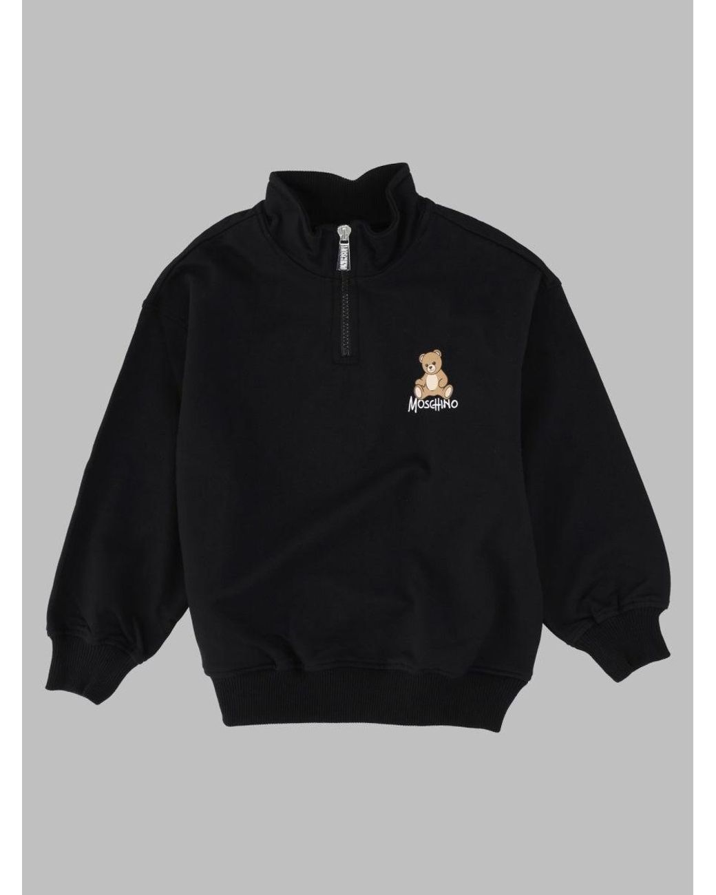 Moschino Black Kids Zip-Up Sweatshirt