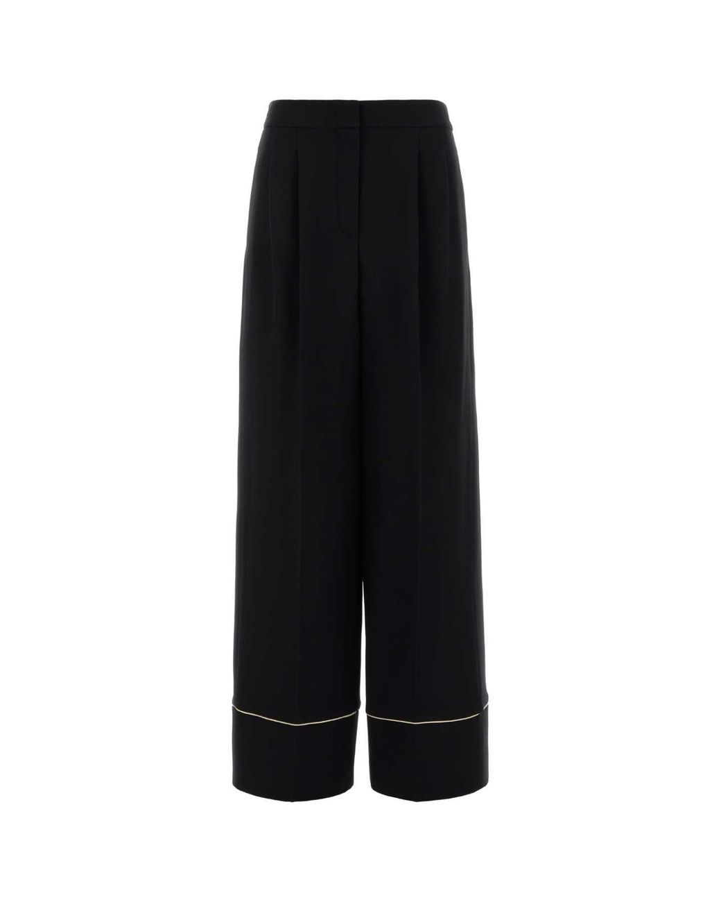 Fendi Black Wool Blend Pyjamas Pant