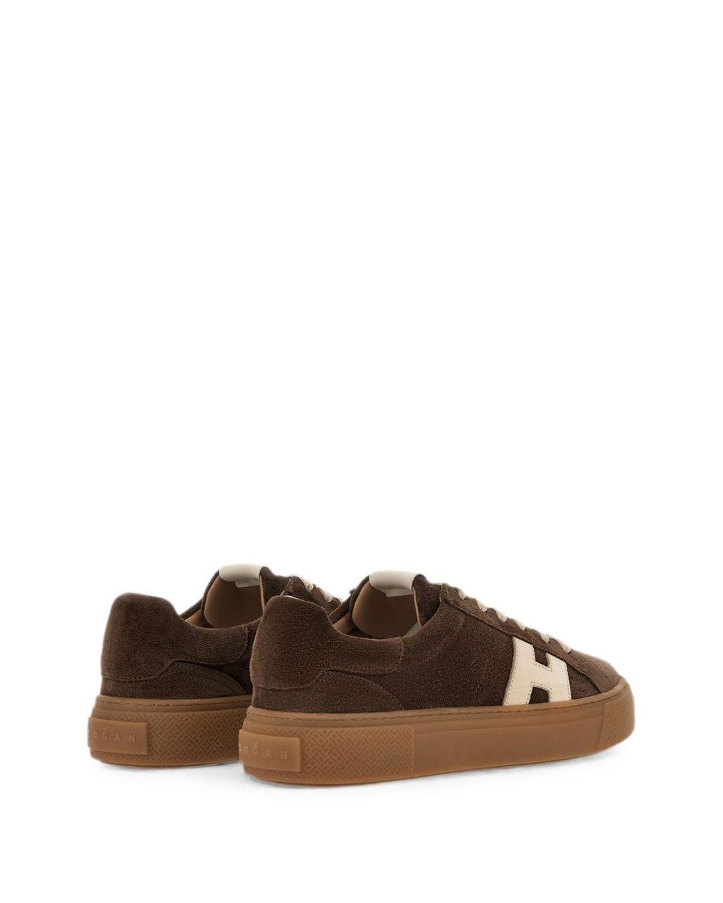 Hogan Brown H705 Leather Sneakers
